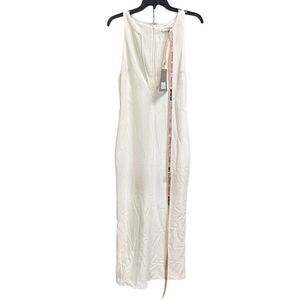 New House of CB Eleanora Ivory Plunge Maxi Dress L